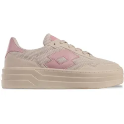 Plateausneaker LOTTO, Gr. 41, sand, dunkelrose, Synthetik, Kunstfaser, sportlich, Schuhe, - mit Drehpunkt für mehr Wendigkeit in Sport & Freizeit
