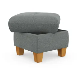 Home Affaire Polsterhocker »Lindgren« mit Stauraum grau