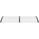 vidaXL Türvordach Schwarz und Transparent 240×80 cm PC