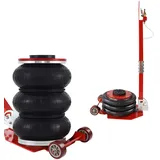 FIVMEN Rangierwagenheber Pneumatischer Wagenheber 3T Aufblasbarer Autoheber mit Einstellbar Griff, Druckluft Wagenheber für KFZ Auto PKW, Typ A