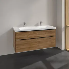 Villeroy & Boch Waschtischunterschrank 4 Auszüge 127,2 x 57,6 x 47,8 cm Braun