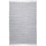 THEKO Teppich Happy Cotton | handgewebt | Farbe: Grau | 120x180 cm