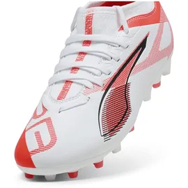 Puma Ultra 5 Match MG Kinder PUMA White/Black-Glowing Red 35,5