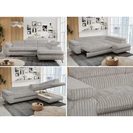 MKS Meble Eckcouch Cord 2-Sitzer Grau
