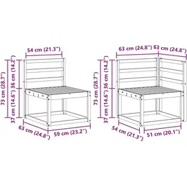 vidaXL Outdoor-Sofagarnitur 4-tlg. Weiß