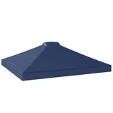 MC Star Pavillon-Ersatzdach Pavillon-Dach Ersatz UV50+ wasserfest, (mit 8 Abflusslöchern 3 x 3 m, Blau) blau