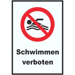 Schwimmen verboten Schild A6 (105x148mm)