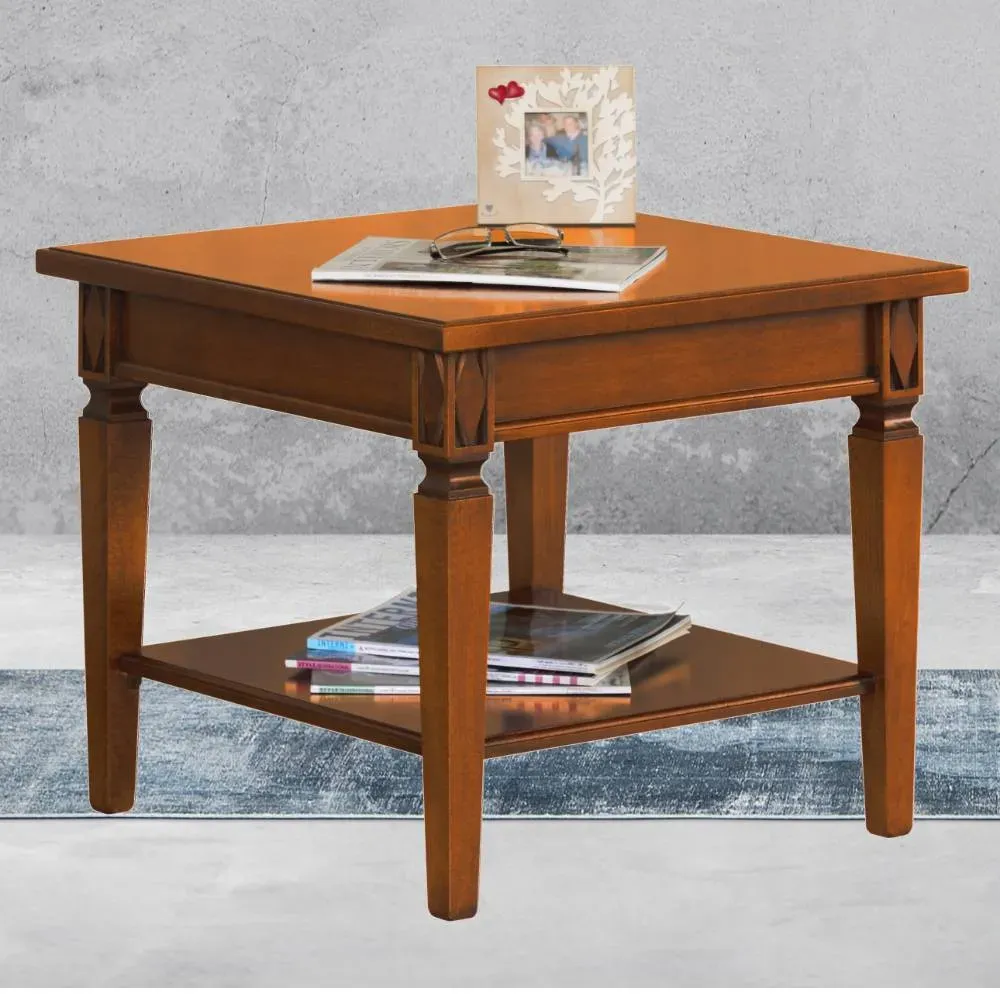 Beistelltisch Couchtisch in quadratischer Form - Kirschbaumfarben
