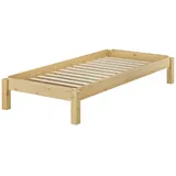 Erst-Holz Schönes Stapelbett 90 x 200 cm Einzelbett Kiefer Massiv Modell 48 Rollrost inkl.