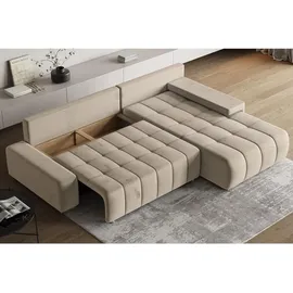masseno Ecksofa mit Schlaffunktion Alese , creme , Maße (cm): B: 265 H: 85