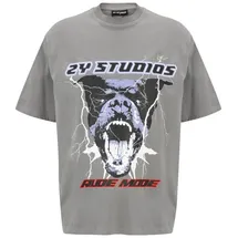 2y studios Rottweiler Oversize Tee - grau, - M