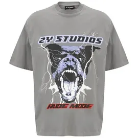 2y studios Rottweiler Oversize Tee - grau, - M