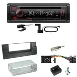 Kenwood KDC-BT450DAB Bluetooth DAB CD Einbauset für BMW 5er E39 bis 09/2000