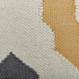 Beliani Pouf Zeugma Wolle 60 x 40 x 60 cm Beige