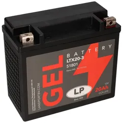 Batterie 12V 20Ah für Motorrad Startbatterie MG LTX20-3