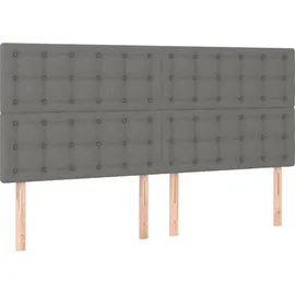 vidaXL Boxspringbett 180 x 200 cm Dunkelgrau