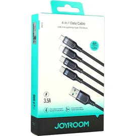 Joyroom USB-A auf USB-C/Lightning/Micro-USB 1,2 m Schwarz