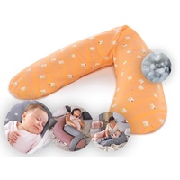 Theraline Stillkissen "Das Original" Polyester Hohlfaser Bezug 190 cm Farbe: 87 Kükenspaß orange