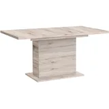 Forte Esstisch mit Synchronauszug und einer innenliegenden Einlage, Holzwerkstoff, Sandeiche, 160 x 90 cm