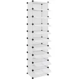 vidaXL Schuhregal 44 x 174 x 32 cm weiß