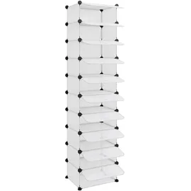vidaXL Schuhregal 44 x 174 x 32 cm weiß