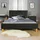 Homestyle4u Polsterbett 160 x 200 cm Schwarz