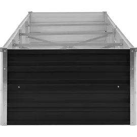 vidaXL Garten-Hochbeet verzinkter Stahl rechteckig 320 x 80 x 45 cm Anthrazit 