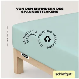 schlafgut Easy Jersey 120 x 200 - 130 x 220 cm petrol light