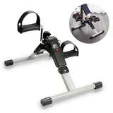 Herrselsam Heimtrainer Fitnessbike mit LCD-Bildschirm Indoorcycling Fahrradtrainer Ergometer Minibike Perfekt für Cardio-Training