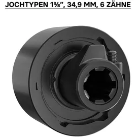 Wiltec Wiltec, Zapfwellen Freilaufkupplung 201mm, 1 3/8" AG u. IG PTO-Shaft Vielkeilwelle mit 6 Zähnen, max. 2400Nm