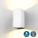 B.K.Licht Außenleuchte Kunststoff, Metall 15,1x6,7x9,2 cm inkl. 5W 400 Lumen weiß