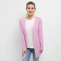 VIA MILANO Longcardigan Rippstrick Länge ca. 78cm oberschenkelbedeckend
