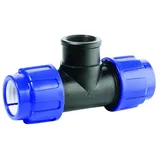 CEPEX T-Stück PE Rohr Verschraubung 16 mm blau