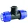 CEPEX T-Stück PE Rohr Verschraubung 16 mm blau