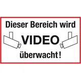 Metafranc Hinweisschild Dieser Bereich wird Video überwacht! 30 x 20 cm