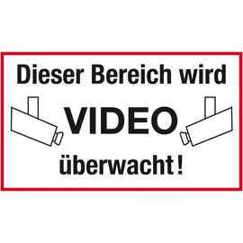 Metafranc Hinweisschild Dieser Bereich wird Video überwacht! 30 x 20 cm