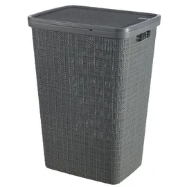 Curver Wäschesammler Jute, grau, 70% recycelt