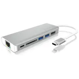 RaidSonic ICY BOX IB-DK4034-CPD USB 3.0 Multiport Adapter, silber