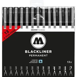 Molotow Fineliner-Set schwarz, 13 Set