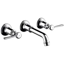 Hansgrohe Montreux 3-Loch Waschtischarmatur Edelstahl Optic
