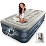 iDOO Einzel Luftmatratze, luftbett Selbstaufblasend 1 Person mit Integrierter Luftpumpe, Gästebett Schnelles Selbstaufblasbare und Luftablassen, Camping Aufblasbare Matratze 100x190x46cm, 250 kg Max