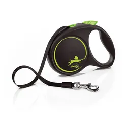 FLEXI Automatikleine Schwarz Design M Gurt 5 m grün