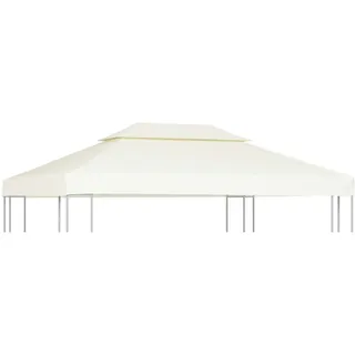 vidaXL Pavillon-Ersatzdach 310 g/m2 Cremeweiß 3x4 m