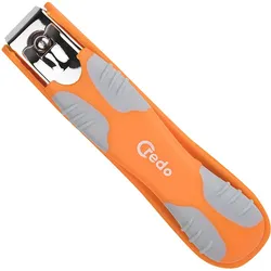 Credo Nagelknipser PopArt mit Softtouch-Nagelfang orange