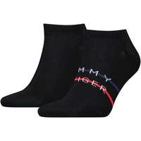 Tommy Hilfiger Herren Sneaker Socken, Schwarz,