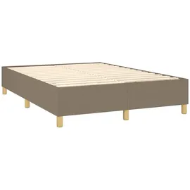 vidaXL Boxspringbett mit Matratze Taupe 140x200 cm Stoff1378302