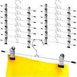 Metallener Hosenbügel Mit Clips, 15 Stück.