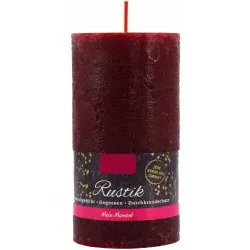 Mein Moment Rustik Stumpenkerze 1 Stück, 68 x 130 mm, bordeaux