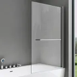 SoGood doporro Duschwand für Badewanne Badewannenaufsatz Duschabtrennung 6mm ESG-Sicherheitsglas inkl. NANO-Beschichtung