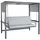 Mendler Alu-Hollywoodschaukel Grau 3-Sitzer
